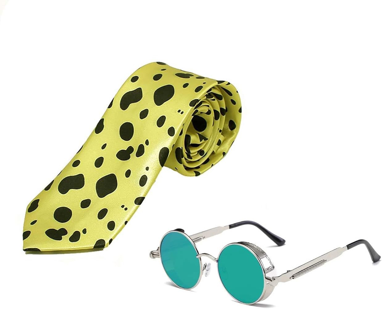 Ealipoi Nanami Tie Anime Jjk Kento Nanami Glasses Cosplay Yellow Green Accessories 2PCS | Amazon (US)