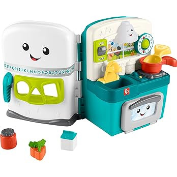 Fisher-Price Baby & Toddler Toy Laugh & Learn Learning Kitchen Playset with Music Lights & 5 Play... | Amazon (US)
