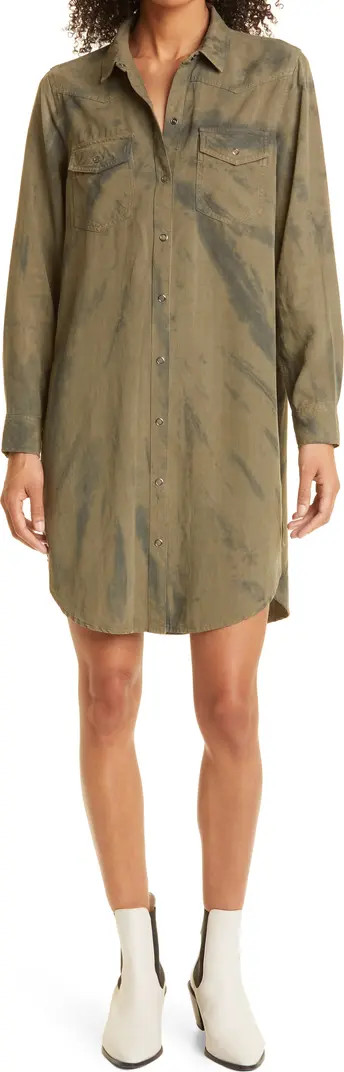 Sandra Long Sleeve Tie Dye Shirtdress | Nordstrom Rack