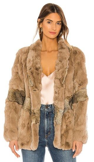 Dakota Fur Coat in Latte | Revolve Clothing (Global)