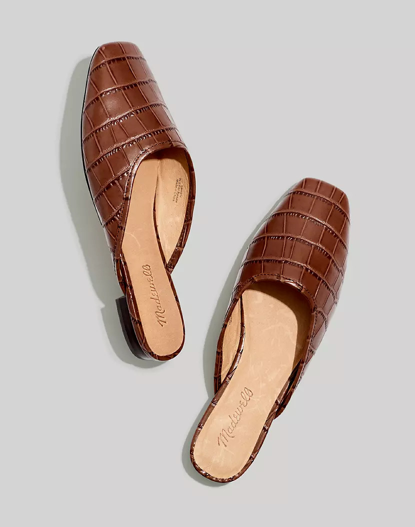 The Adelia Mule in Croc Embossed Leather | Madewell