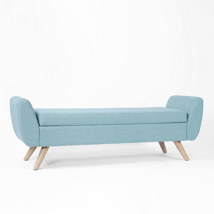 Modern Storage Bench with Wood Legs - HomePop | Target