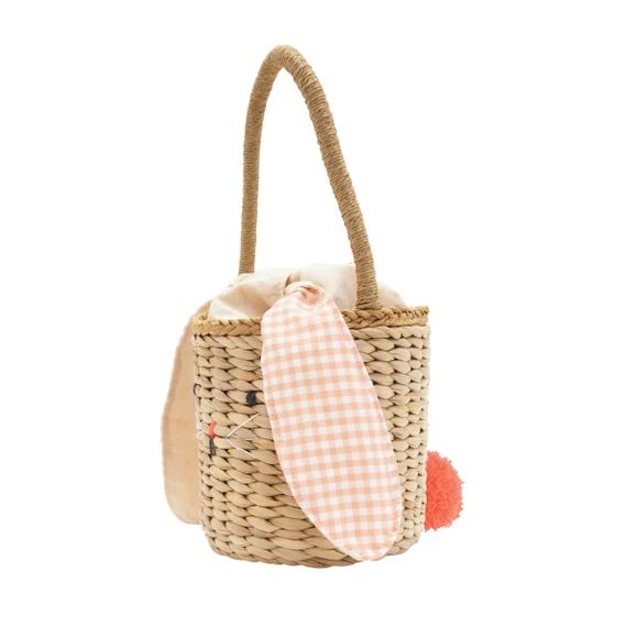 Bunny Easter Basket Straw Bag W/ Pom Pom Tail Easter Bunny | Etsy | Etsy (US)