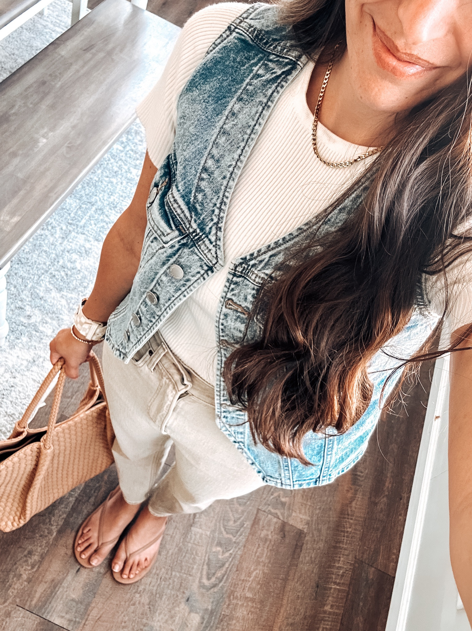 Church OOTD! Easy classic style! 
Ribbed Top small 
Vest XS 
Pants tts short 

#LTKStyleTip #LTKFindsUnder50 #LTKFindsUnder100