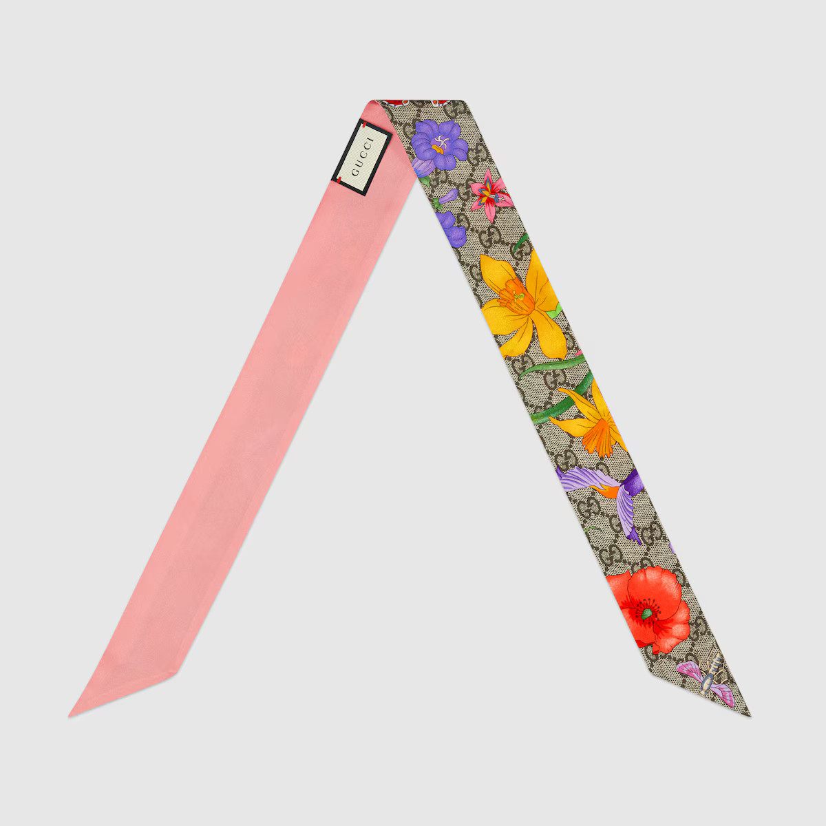 Gucci - GG Flora print silk neck bow | Gucci (US)