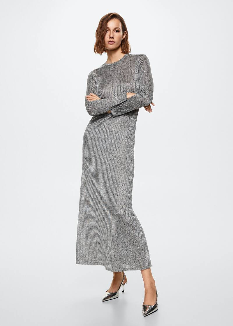 Ribbed long dress -  Women | Mango USA | MANGO (US)