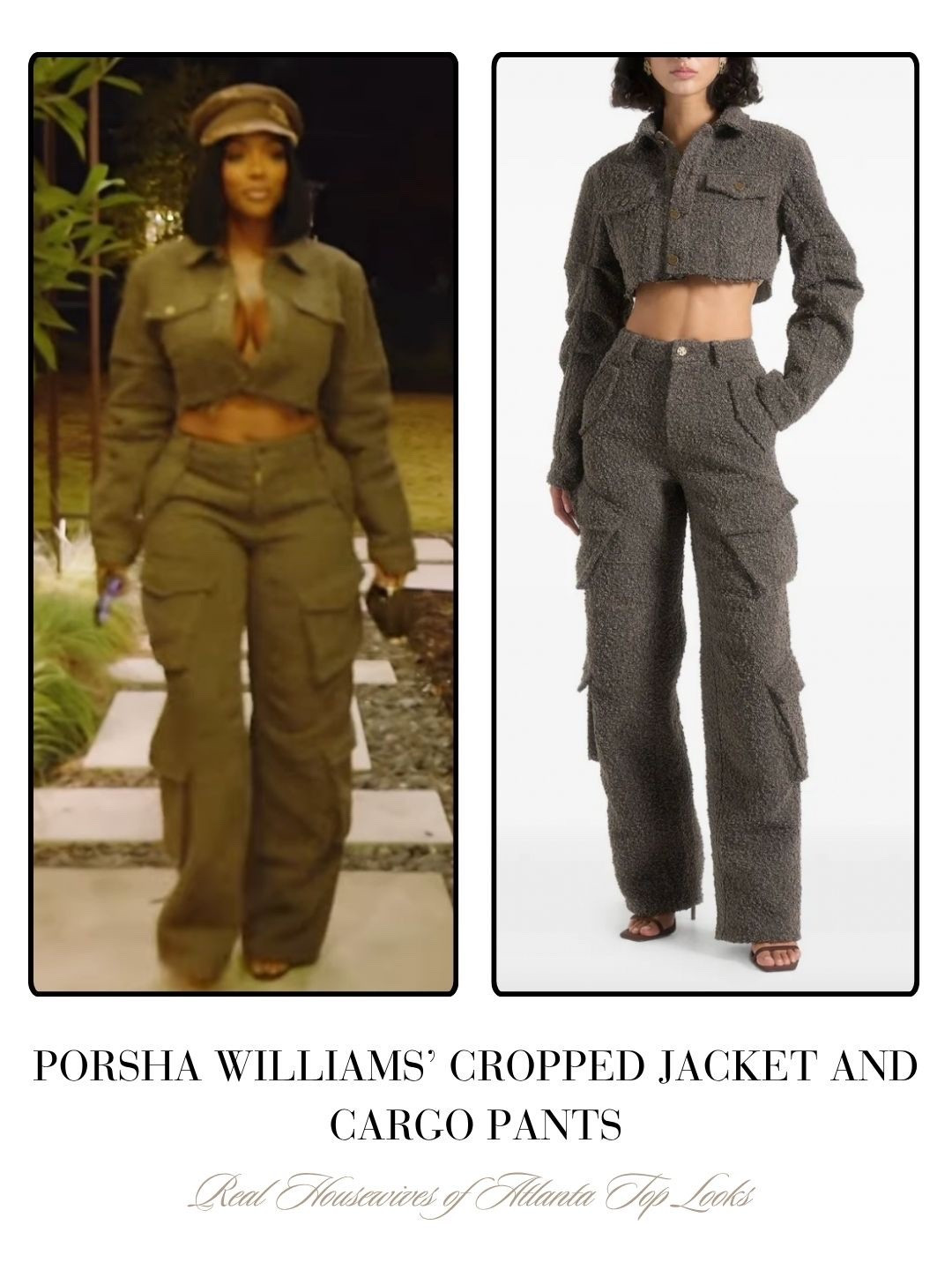 Porsha Williams’ Cropped Jacket and Cargo Pants