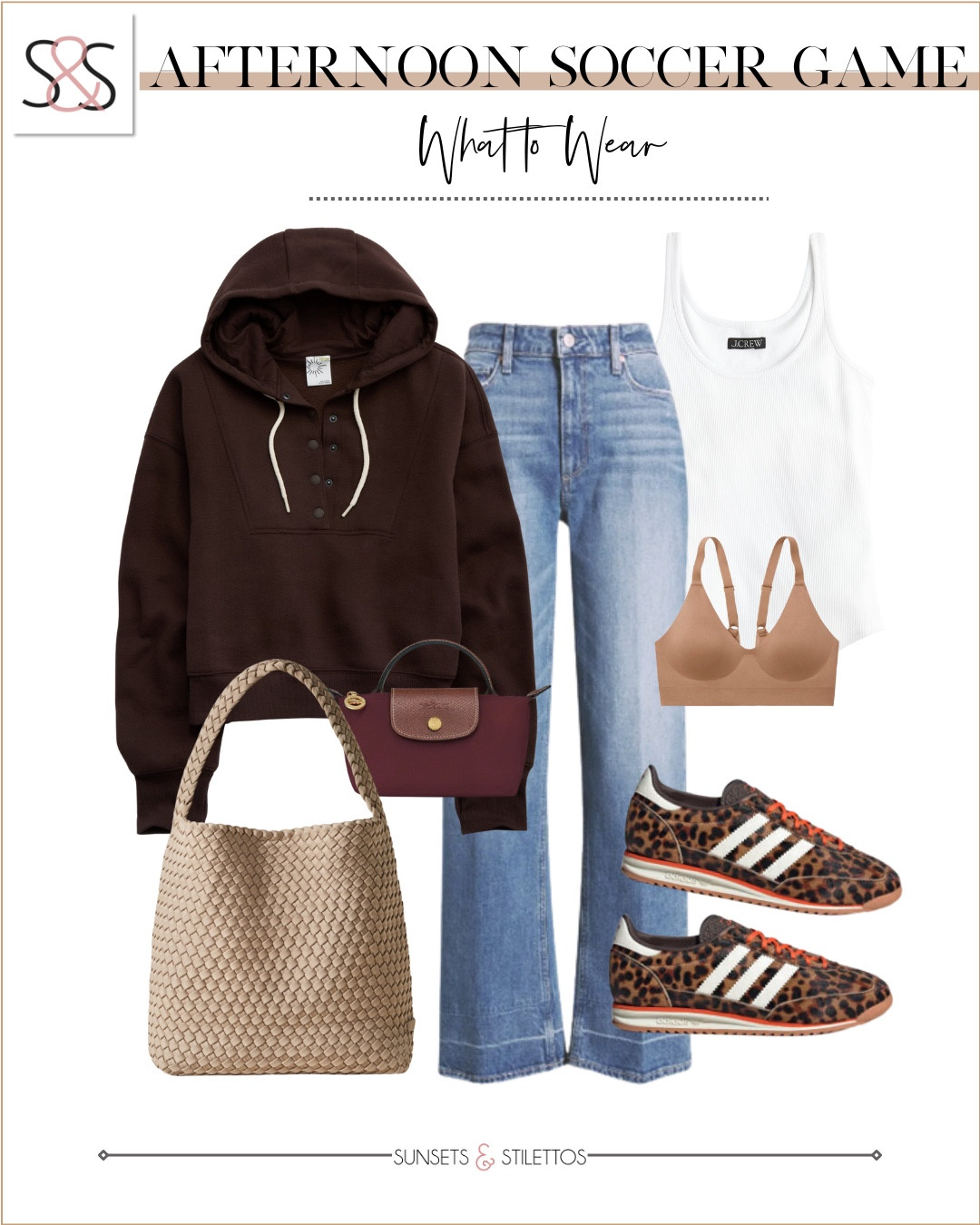 A hoodie and jeans is the perfect outfit for Spring! So easy to wear for the weekend and great to style with these leopard Adidas sneakers!

Sunsets and Stilettos, weekend outfit, adidas sneakers 