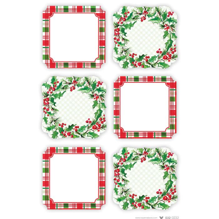 Holiday Plaid Die-Cut Sticker Sheet | Rosanne Beck Collections