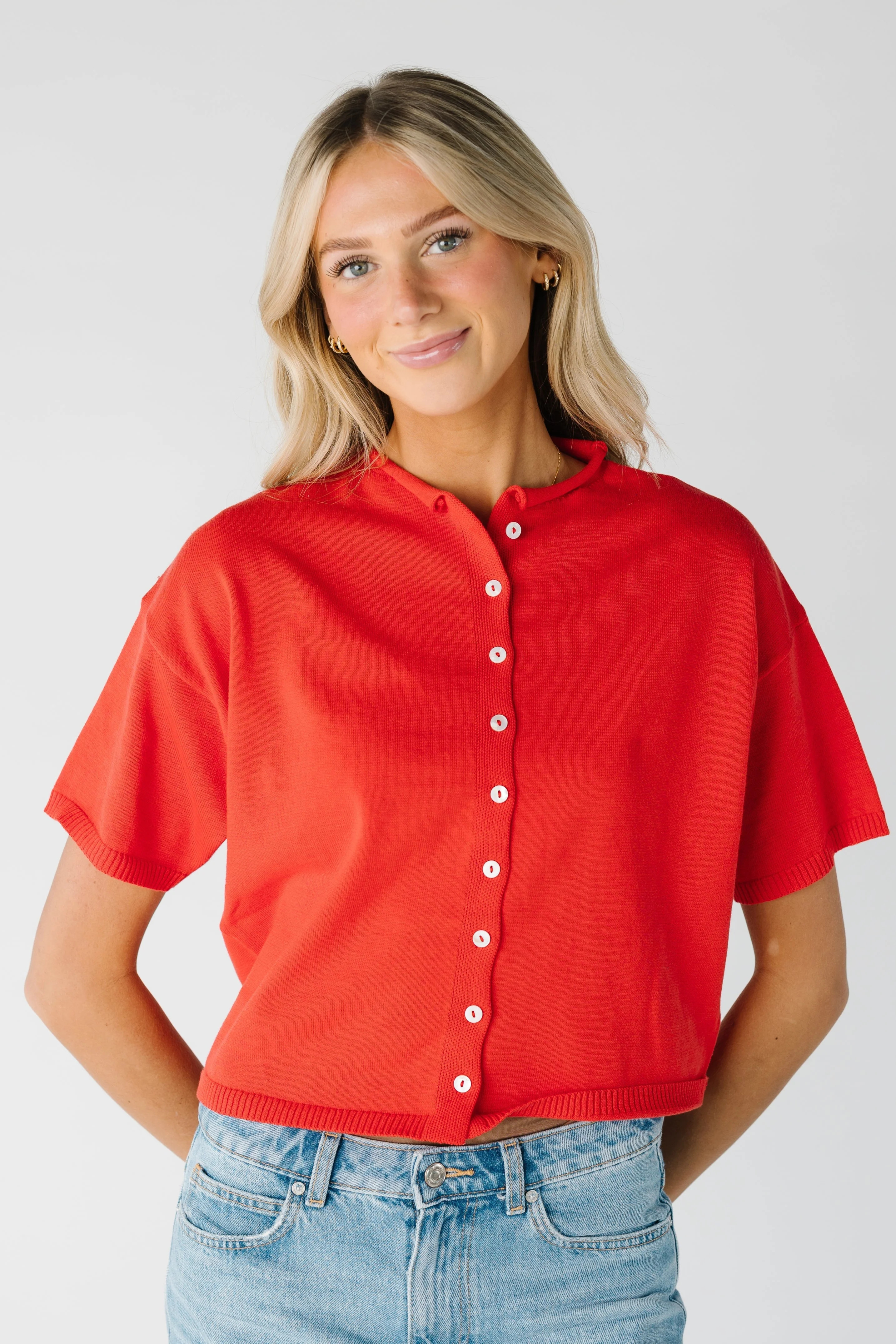 Button Down Knit Top | Called To Surf