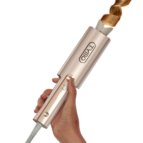 Upgraded Automatic Rotating Curling Iron - TYMO CurlPro Plus Long Barrel Curling Wand for Long Hair, Ceramic Hair Curler for Women, Anti-Scald, Tangle-Free, 600M Ionic, Dual Voltage, Gold, 1 1/4 Inch | Amazon (US)