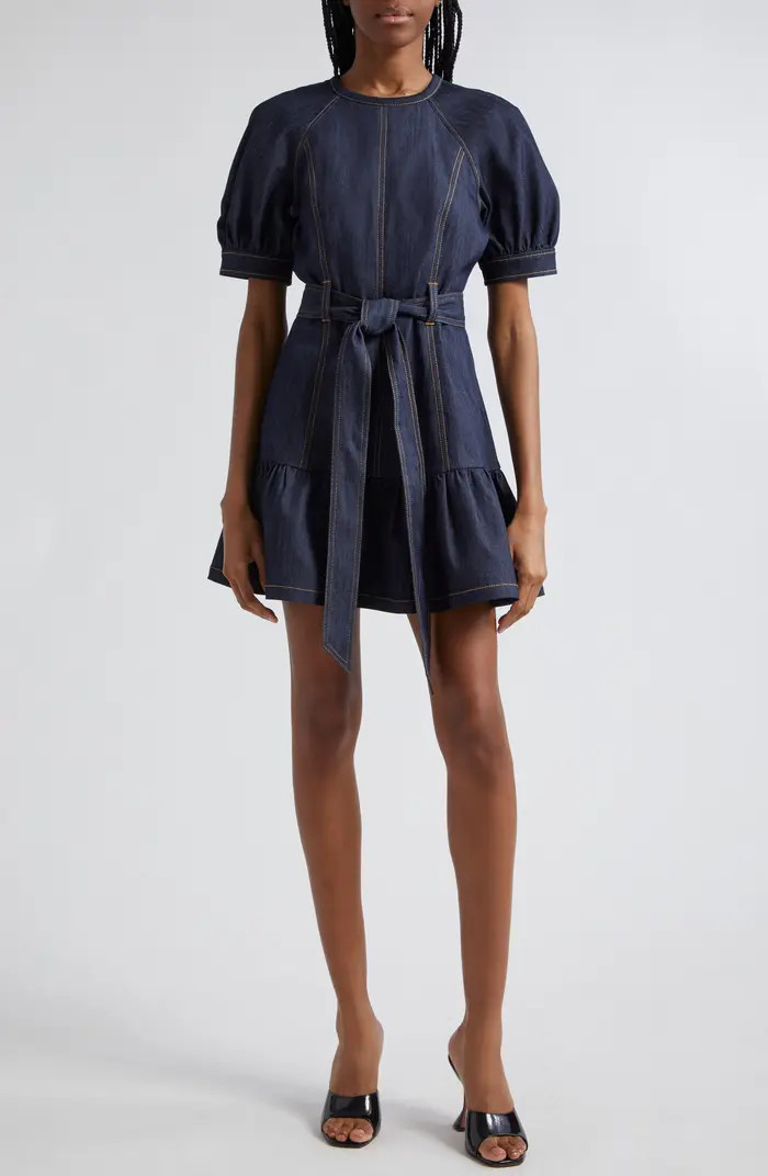 Cinq à Sept Madi Puff Sleeve Belted Dress | Nordstrom | Nordstrom