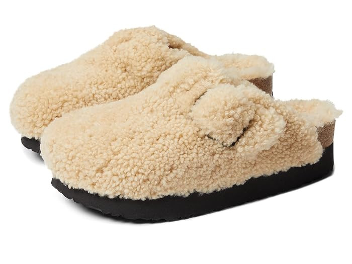 Birkenstock Boston Big Buckle Platform Teddy by Papillio | Zappos