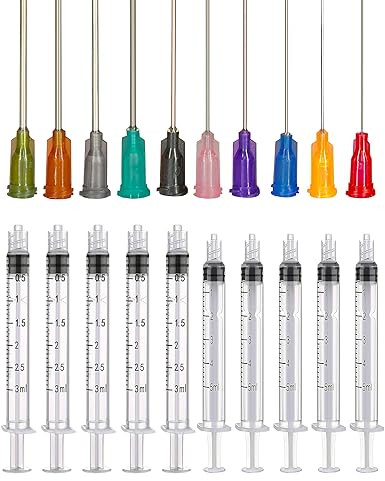 Precision Applications of Glue, 3ml 5ml Syringes and Blunt Tip Needles(14 15 16 18 19 20 21 22 23... | Amazon (US)