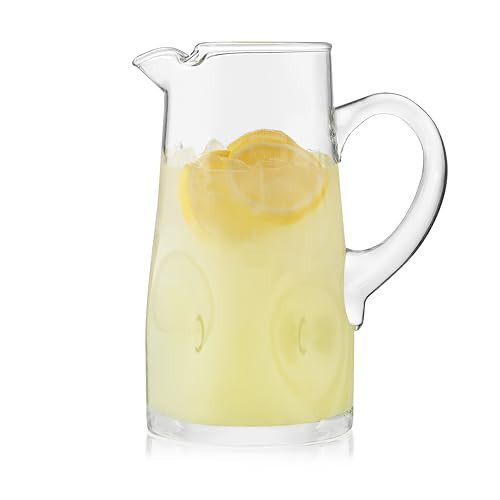 Libbey Impressions Large Glass Pitcher, 80 Oz, Clear, Tall Cocktail Pitcher, Modern Glass Pitchers with Handle for Lemonades, Iced Tea, Wine and More | Amazon (US)