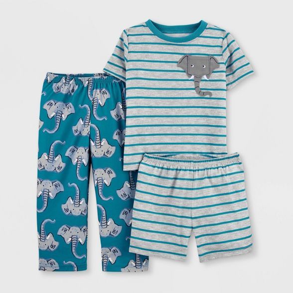 Toddler Boys' 3pc Elephant Pajama Set - Just One You® made by carter's Blue/Gray | Target