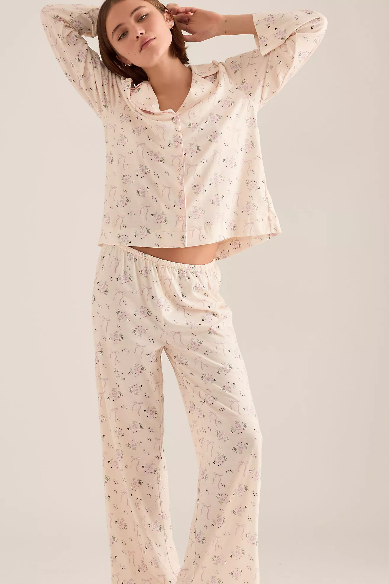 Wild Lovers Celeste Bow Printed Pyjama Bottoms | Anthropologie (UK)