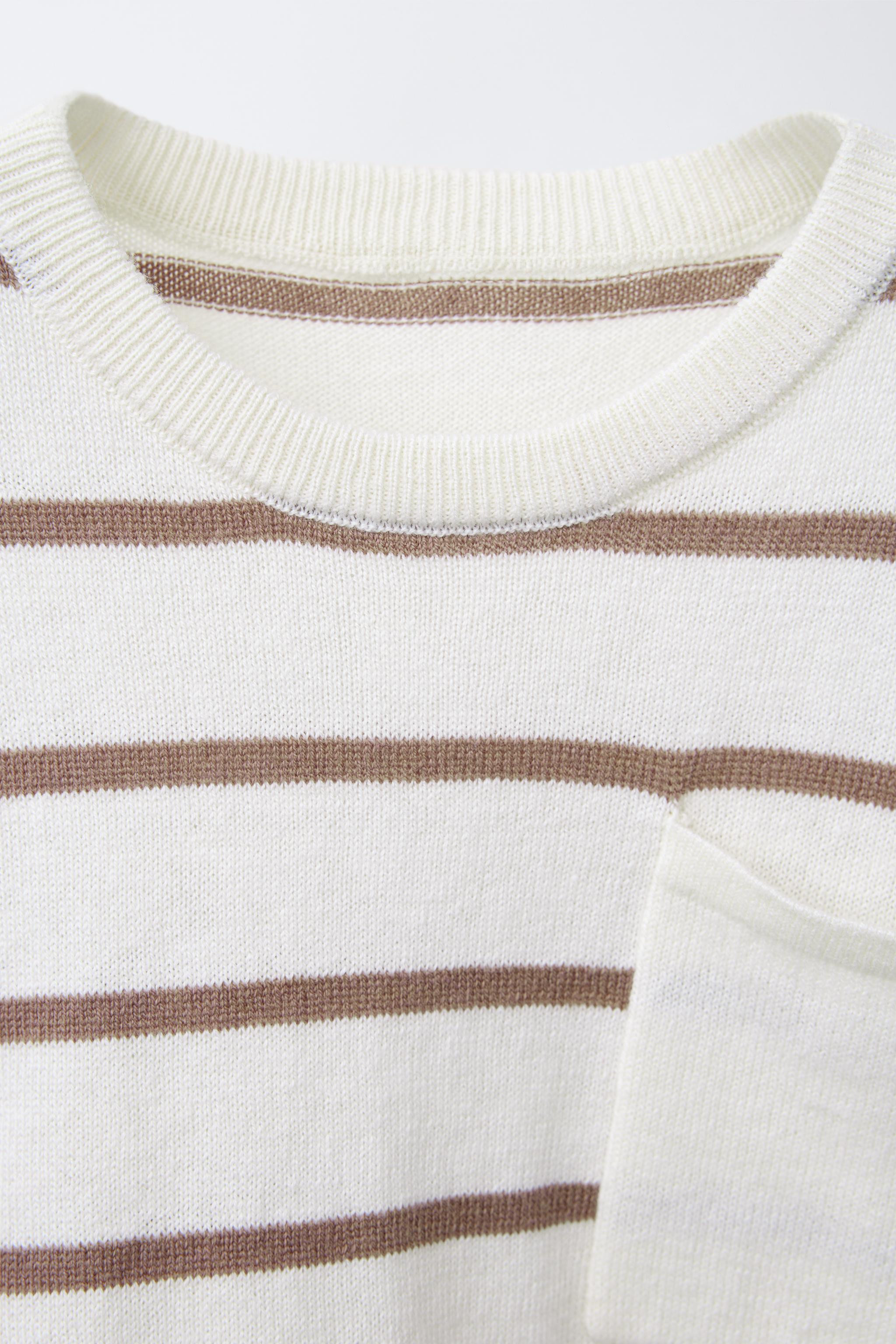 STRIPED KNIT TOP | Zara UK
