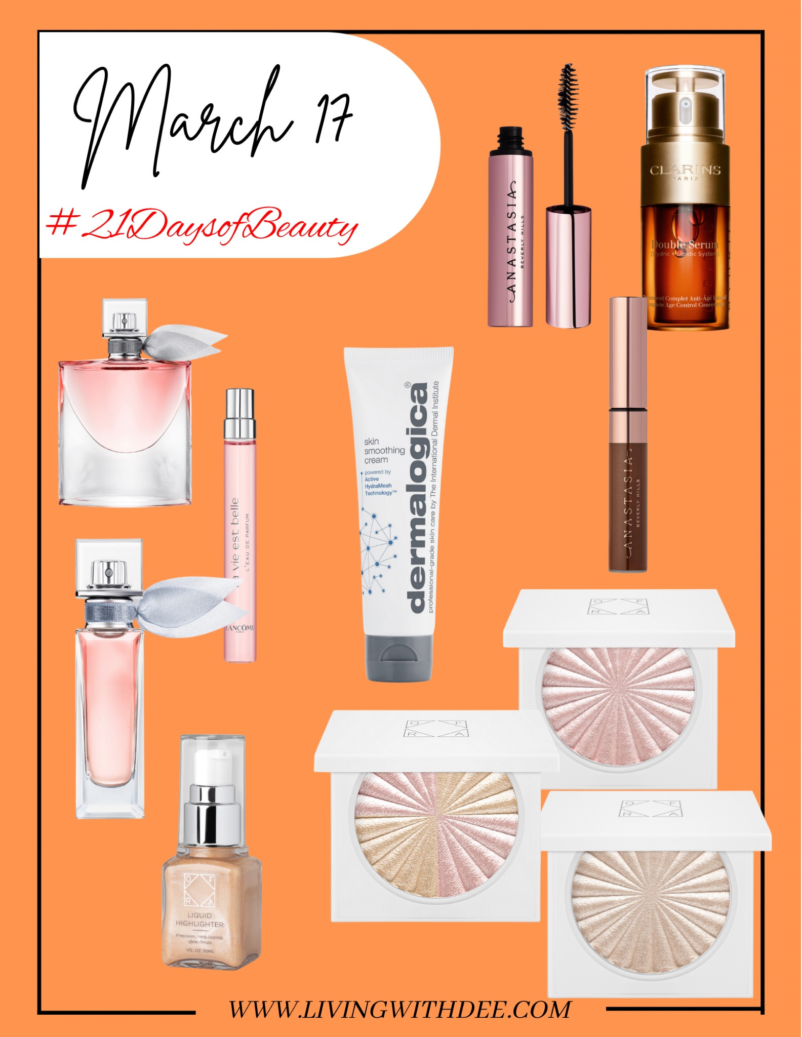 Day 6. #21DaysofBeauty

Ulta, dermalogica, clarins, Anastasia Beverly Hills, Lancôme, ofra cosmetics 

#LTKsalealert #LTKbeauty #LTKFind