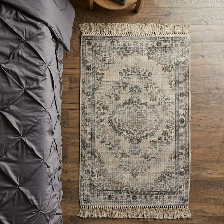 Better Homes & Gardens Neutral Floral Medallion Area Rug, 30"x36" | Walmart (US)