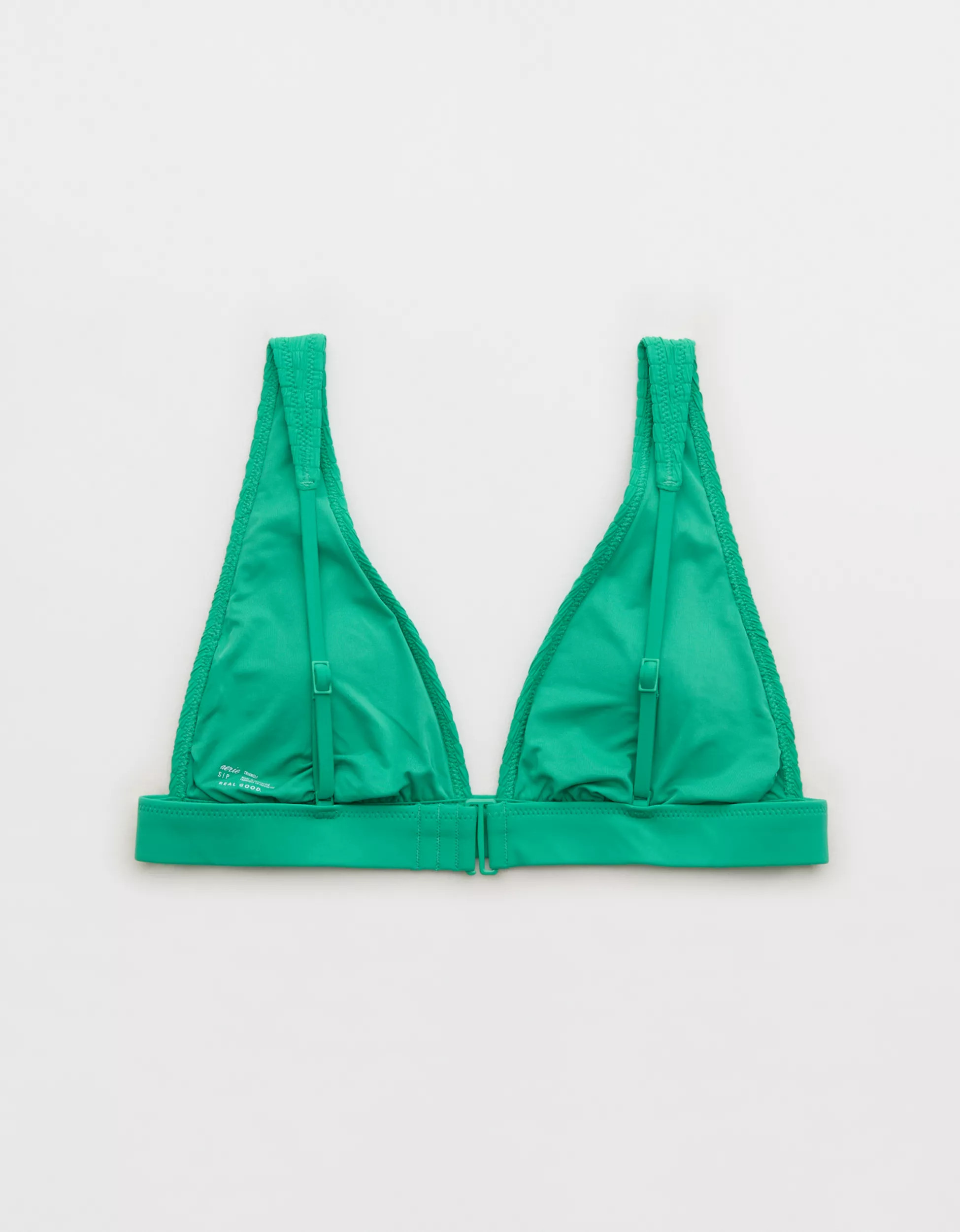 Aerie Banded Plunge Smocked Bikini Top | Aerie