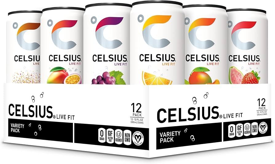 CELSIUS Official Variety Pack, Functional Essential Energy Drink 12 Fl Oz (Pack of 12) | Amazon (US)