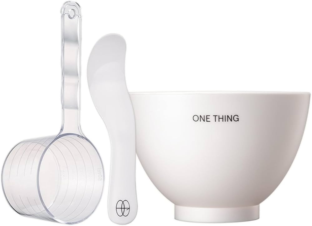 ONE THING Modeling Mask Silicone Mixing Bowl & Spatula & Measuring Cup Set 1 Count White | Facial... | Amazon (US)