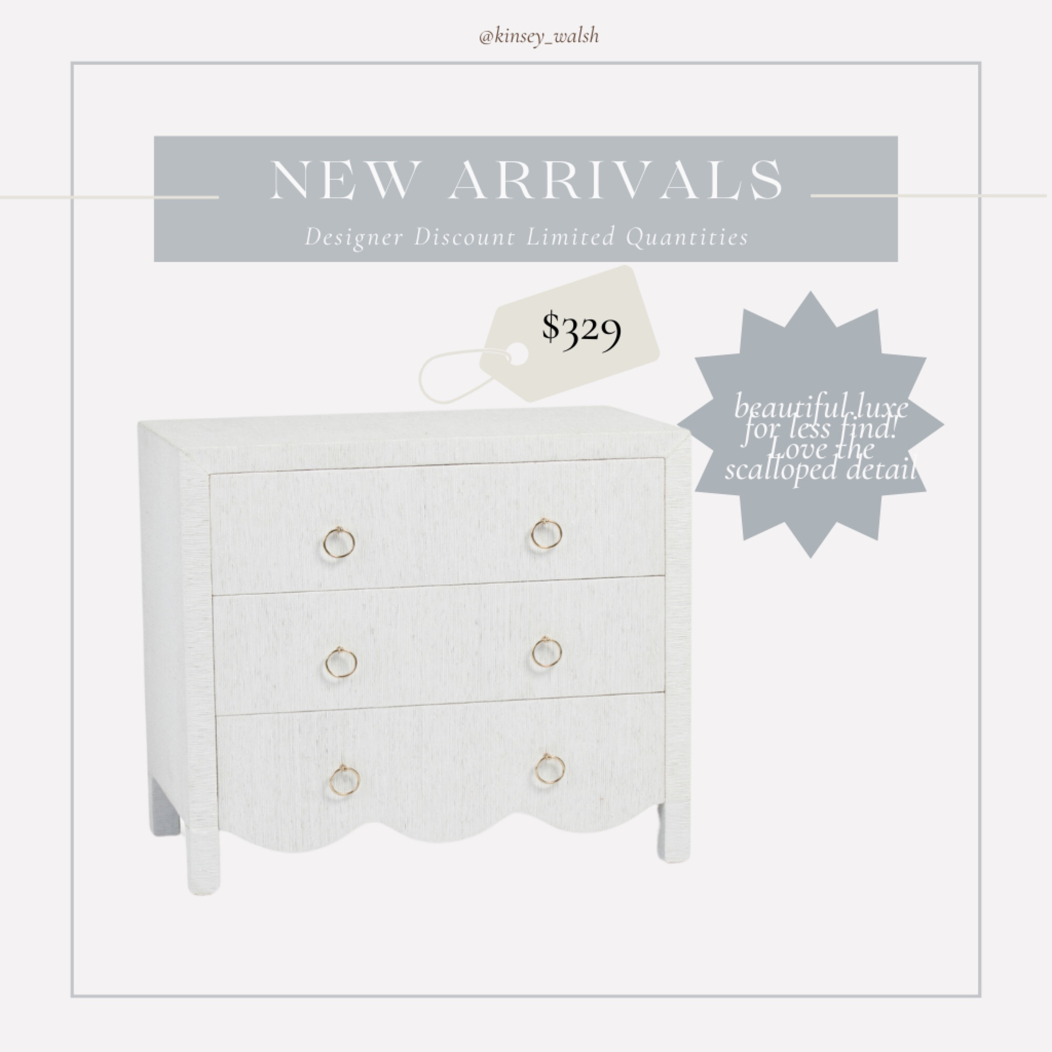 Raffia textured scalloped textured affordable nightstand 

#LTKStyleTip #LTKSaleAlert #LTKHome
