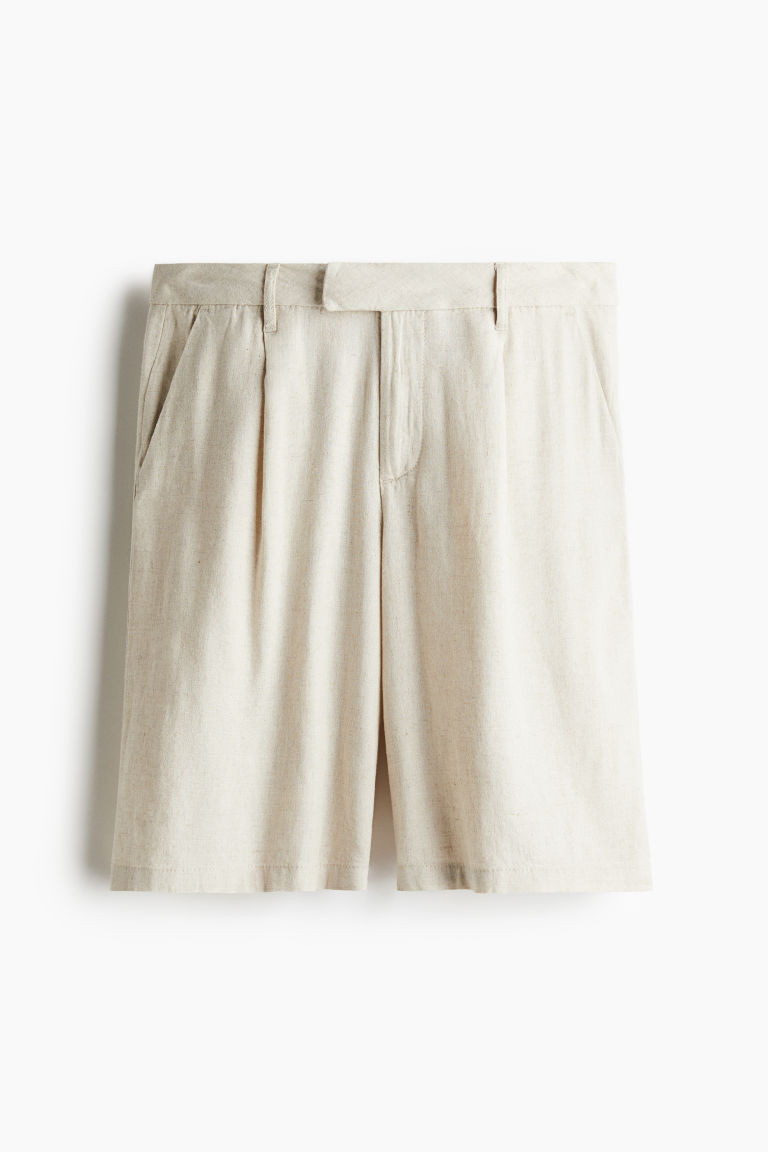 Knee-Length Linen-Blend Shorts | H&M (US + CA)