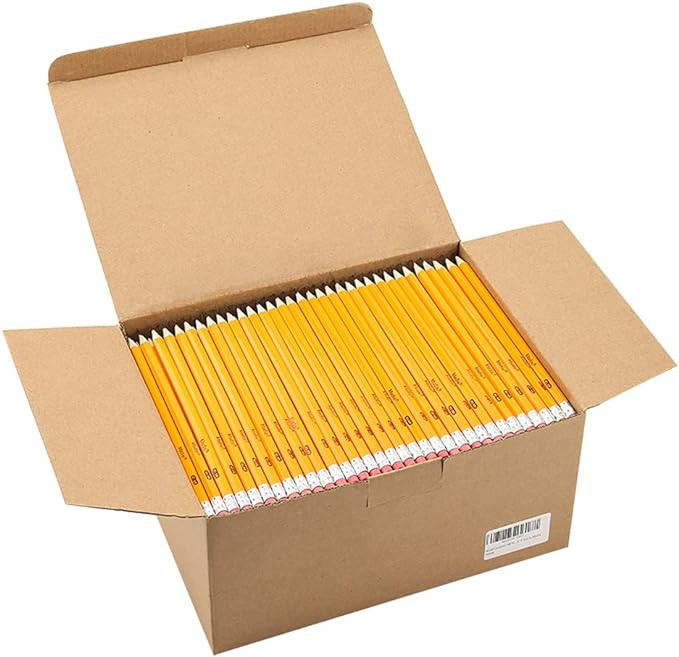 Madisi Wood-Cased #2 HB Pencils, Yellow, Pre-sharpened, Bulk Pack, 576 pencils in box | Amazon (US)