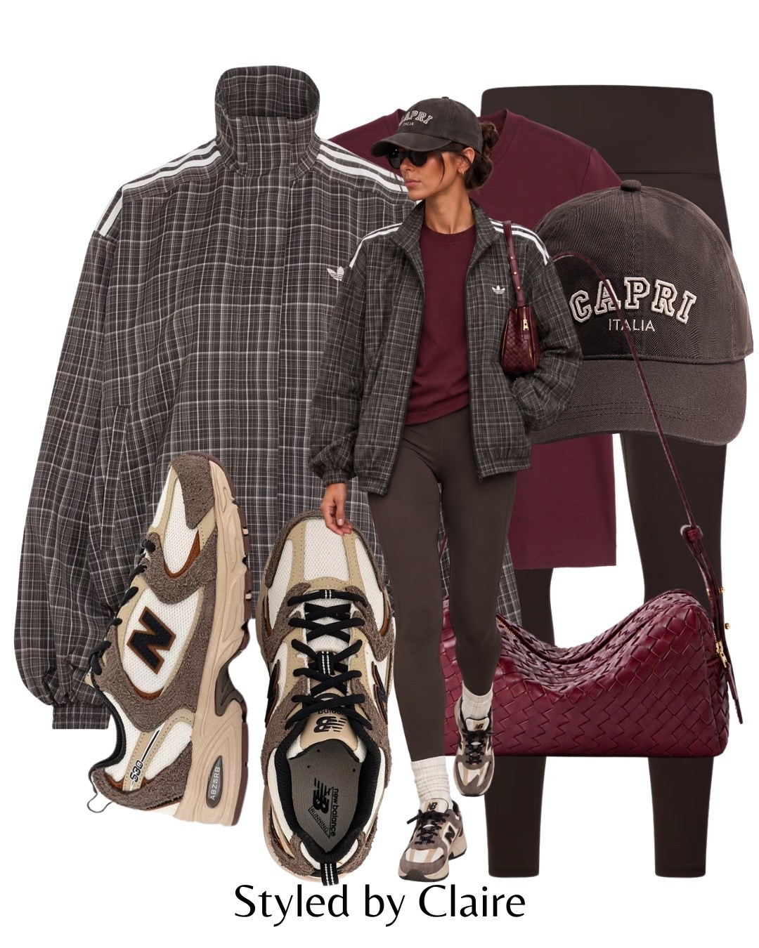 BURGUNDY HINTS🍒
Tags: adidas check track jacket new balance 530 mushroom trainers leggings sculpting cap Elleme woven bag tshirt fashion autumn transitional inspo outfit ideas capsule wardrobe elevated basics

#LTKautumn #LTKstyletip #LTKshoes