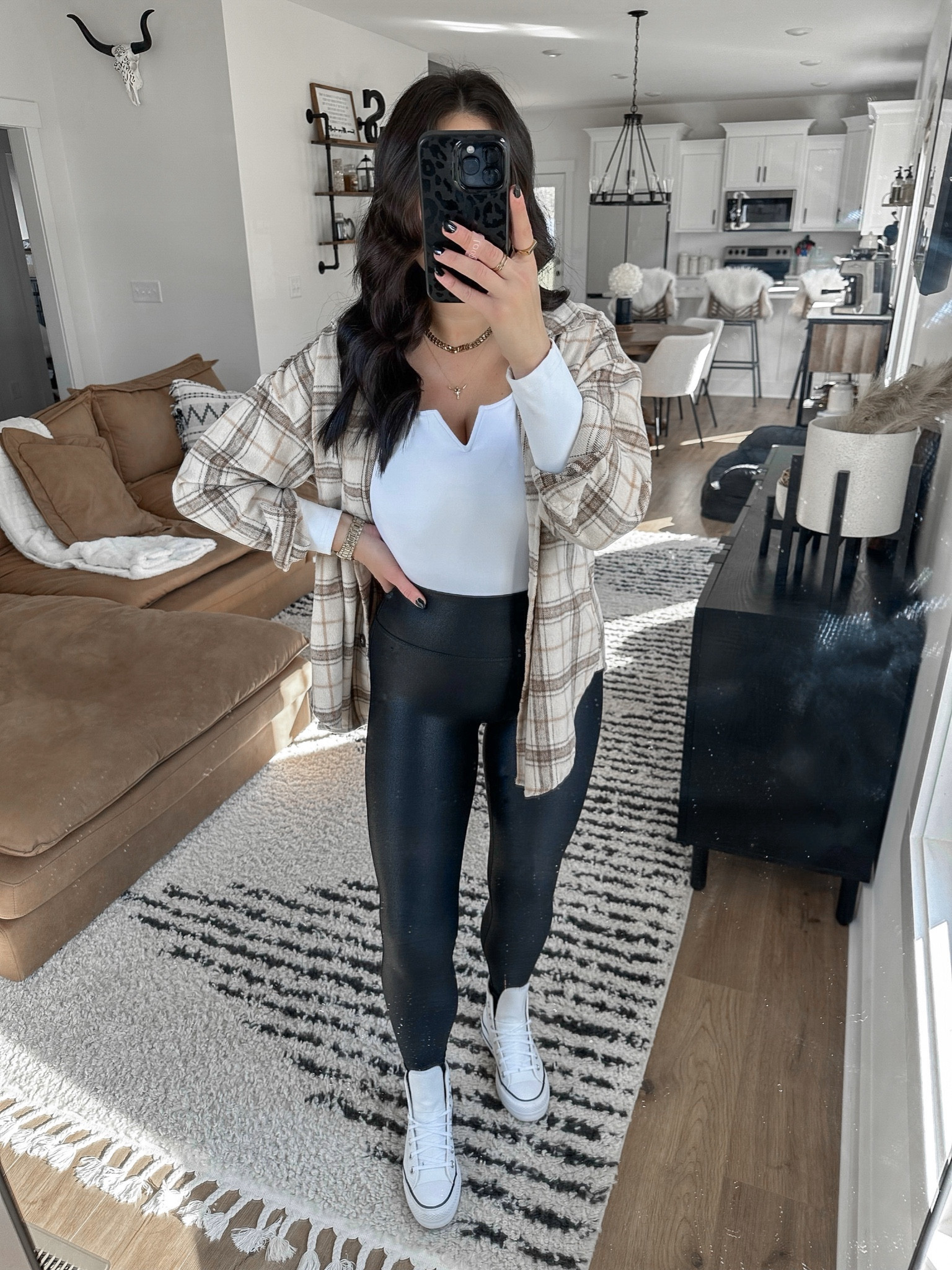 Bodysuit — small
Flannel — small
Leggings — small

thanksgiving outfit | casual outfit ideas | fall outfits | fall fashion | casual thanksgiving style | oversized flannel outfit | faux leather leggings outfit | platform converse sneakers outfit 



#LTKfindsunder50 #LTKstyletip #LTKshoecrush