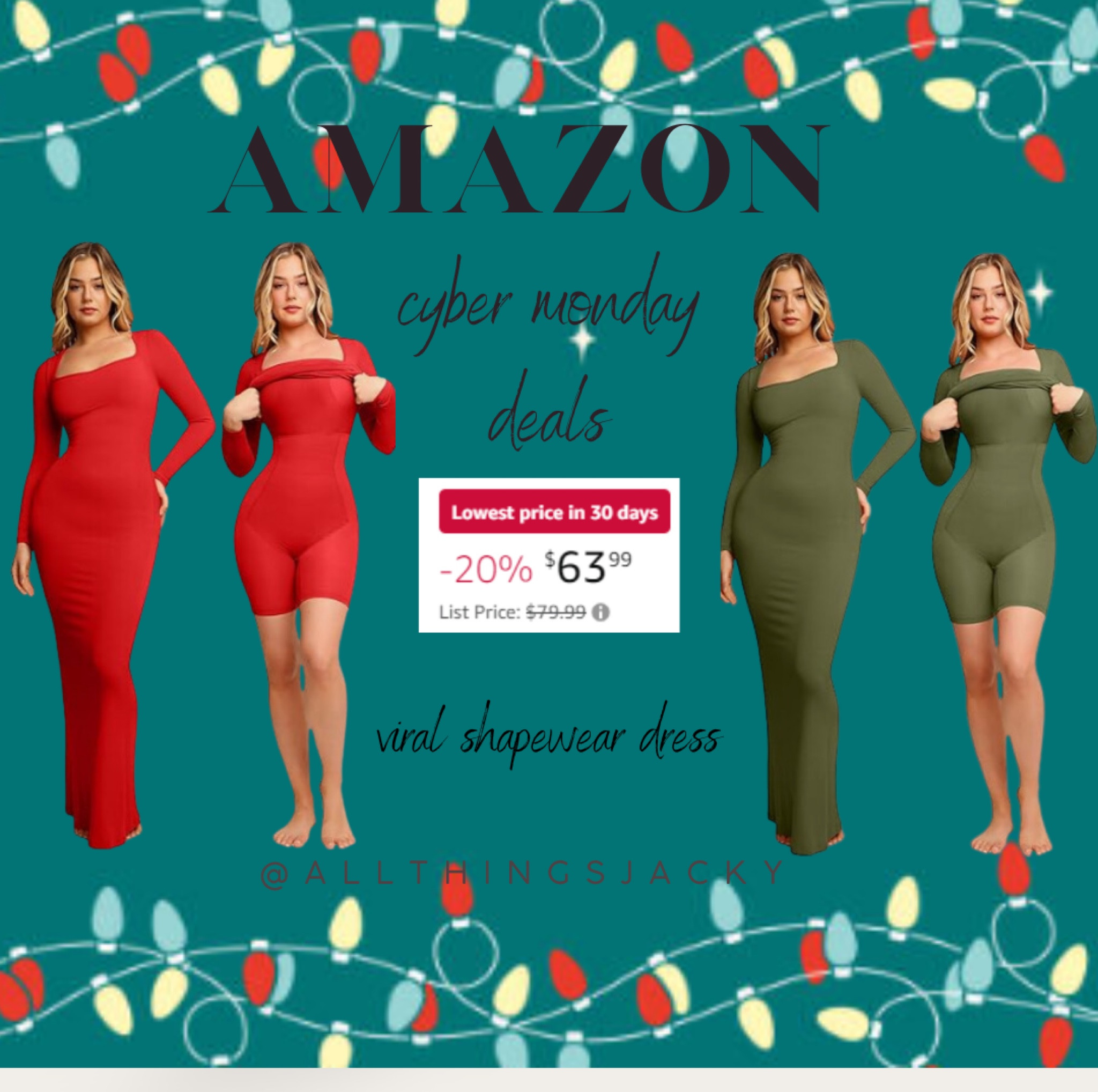 Cyber Monday deal. Viral shapewear dress 

#LTKCyberWeek #LTKHoliday #LTKfindsunder100