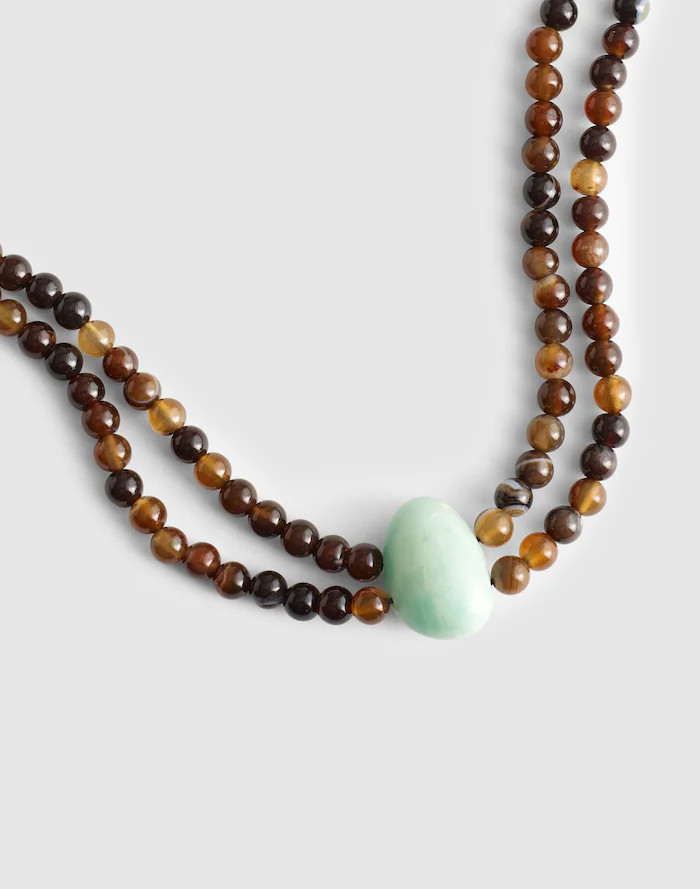 Semiprecious Beaded Double Necklace | Madewell