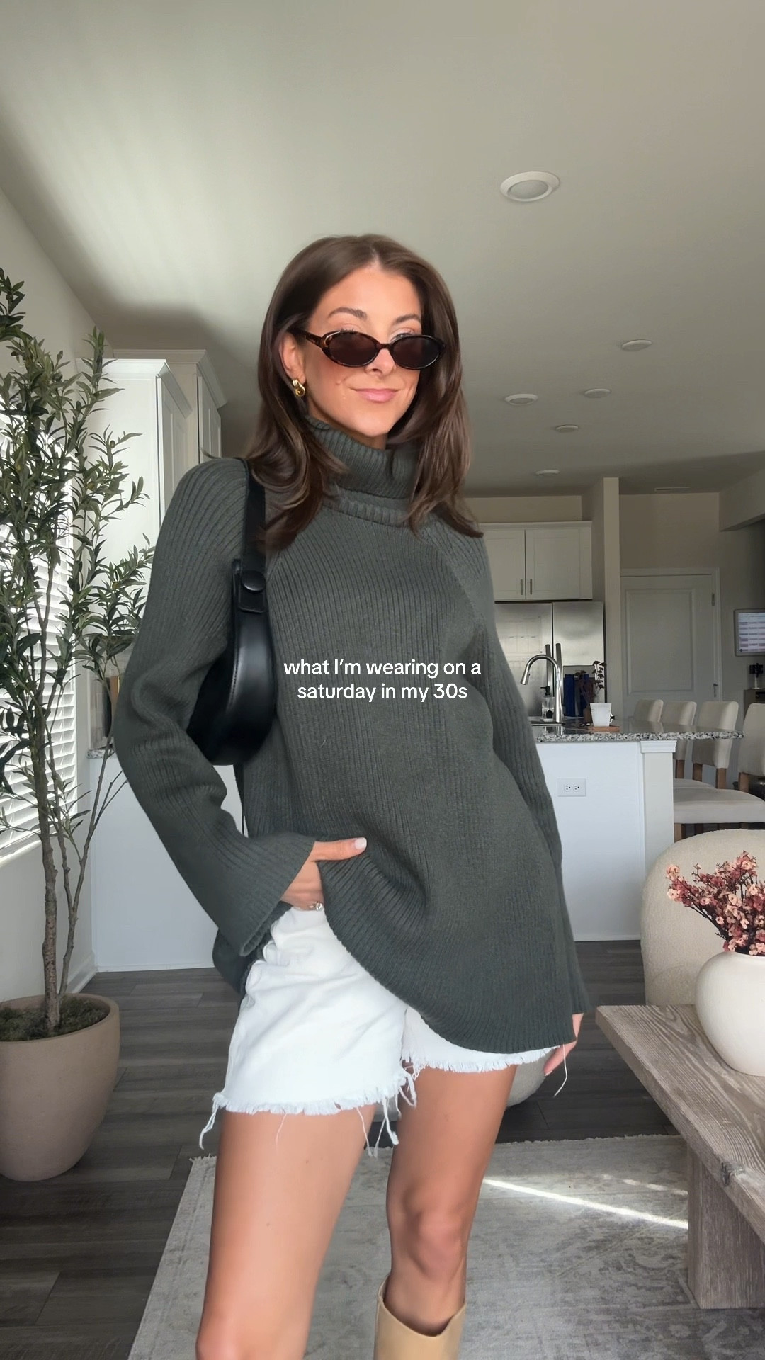 saturday outfit details styling my new Steve Madden Rigg boots 💛 

wearing size small in sweater + US 4 in shorts

#LTKStyleTip #LTKShoeCrush