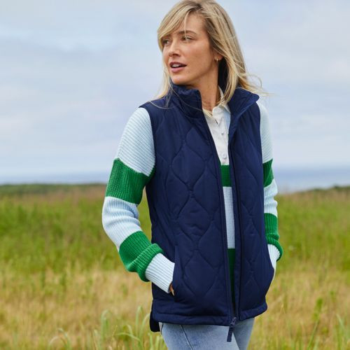 Plus Size FeatherFree Quilted Insulated Vest - Lands' End - Green - 2X | Lands' End (US)