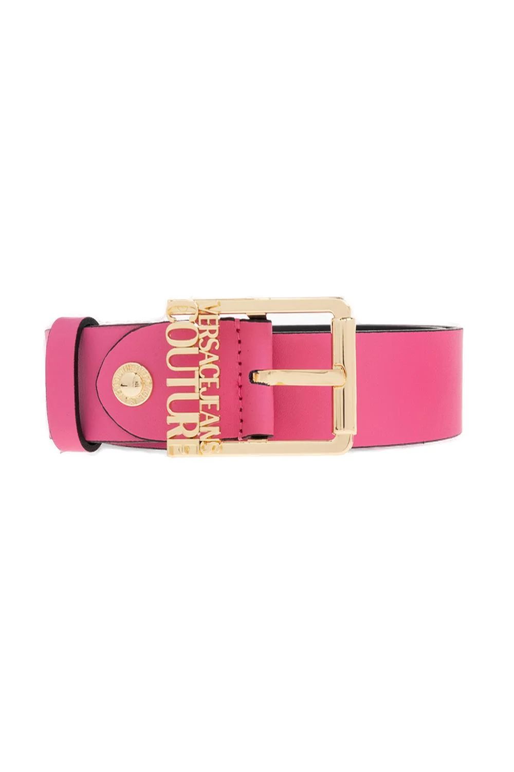 Versace Jeans Couture Logo Engraved Buckle Belt | Cettire Global