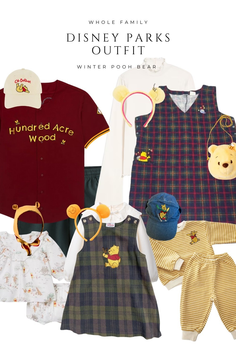 Whole Family Disney Parks Outfit – Winter Pooh Bear Edition 🍯
Cozy up in matching Winnie the Pooh looks for your next Disney Parks trip! From plaid jumpers and striped sets for the little ones to classic Hundred Acre Wood styles for adults, this outfit guide brings all the warm, nostalgic Pooh Bear vibes for winter park days. Perfect for character breakfasts, castle photos, and holiday visits at Disney.

✨ Shop the full family look below – plaid dresses, embroidered sweatshirts, cozy knits, and Pooh accessories that make the cutest matching moment.

#DisneyOutfits #WinnieThePoohStyle #DisneyFamilyLook #DisneyParksFashion #LTKDisney

#LTKTravel #LTKSeasonal #LTKFamily