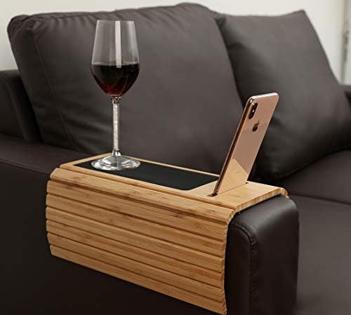 GEHE Sofa Arm Tray Table for Couch Flexible/Foldable Sofa Tray Couch arm Table Perfect for Drinks Sn | Amazon (US)