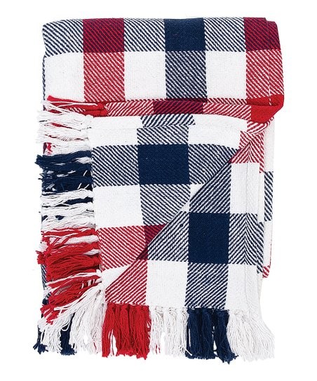 Patriotic Plaid Picnic Tassel-Trim Throw | zulily