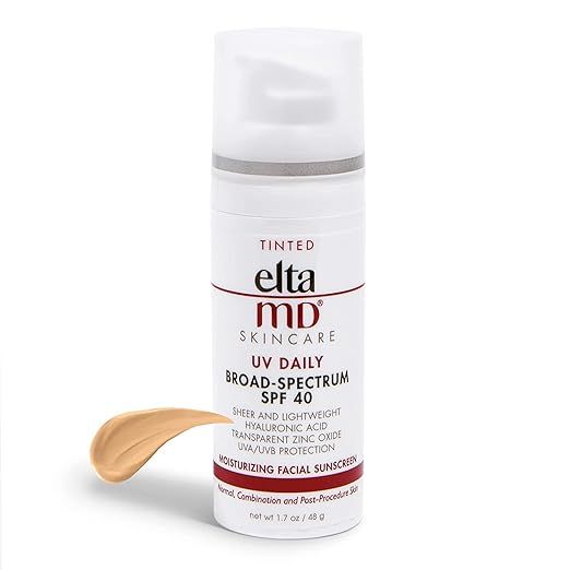 Amazon.com: EltaMD UV Daily SPF 40 Tinted Face Sunscreen Moisturizer, Tinted Moisturizer for Face... | Amazon (US)