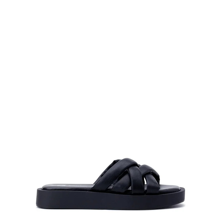 Time and Tru Women's Xband Demi Wedge Sandal | Walmart (US)