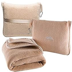 BlueHills Premium Soft Travel Blanket Pillow Airplane Blanket Packed in Soft Bag Pillowcase with ... | Amazon (US)