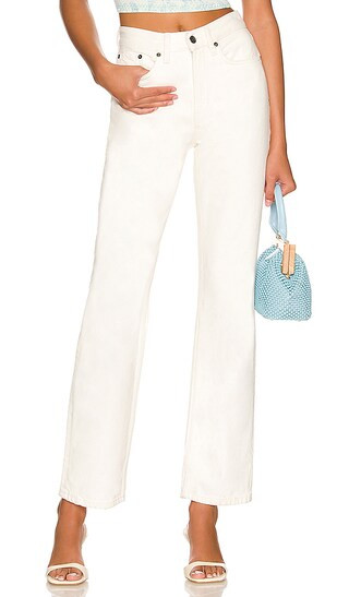 Topanga High Rise Straight in Ecru | Revolve Clothing (Global)