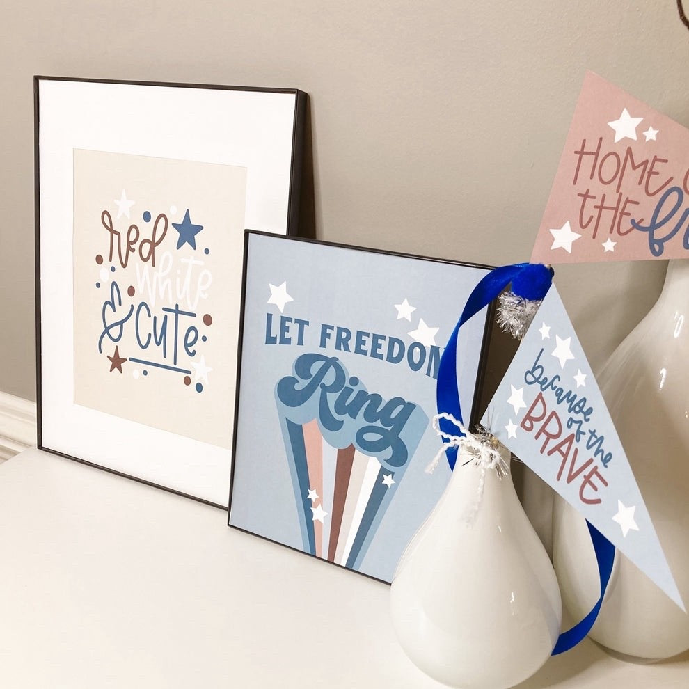 Patriotic 4th of July Printables 

The Letter Vee / 4th of July / Independence Day / Fourth of July / Patriotic Decor / America 

#LTKSeasonal #LTKSummerEdit #LTKParties