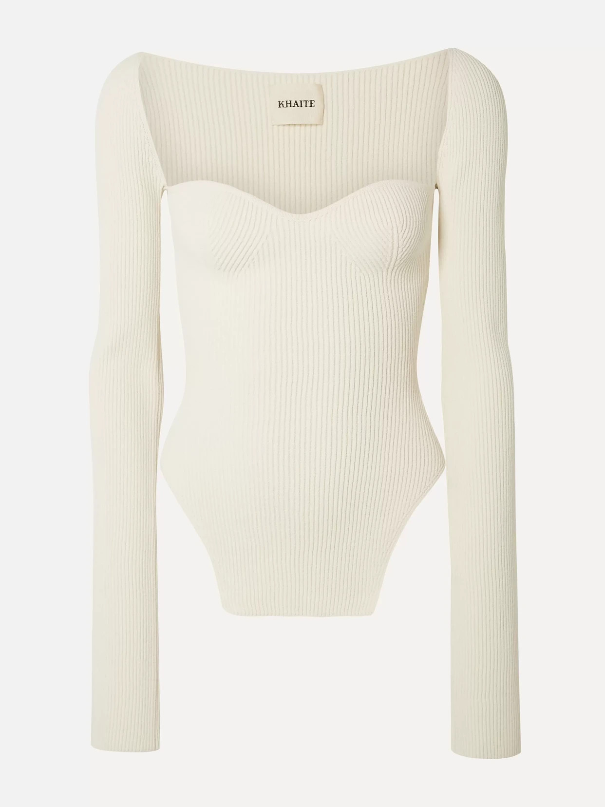 Khaite - Maddy Ribbed-knit Sweater - Cream | NET-A-PORTER (UK & EU)