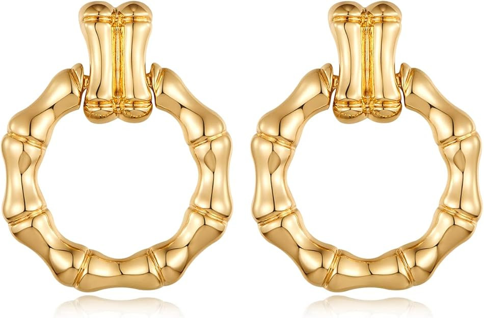 Gold Silver Hoop Dangle Earrings For Women Statement Retro Earrings Multiple Styles Jewelry for B... | Amazon (US)