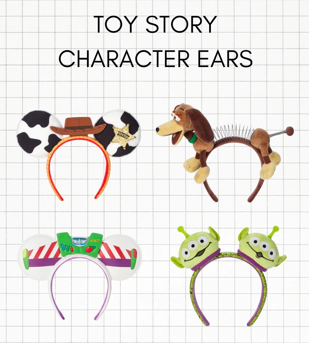 Just dropped on Disney store!! Toy Story character ears featuring woody, slinky, buzz lightyear, and alien 🤠🪐👽 #disneyfinds #disneymerch #toystory

#LTKFindsUnder50 #LTKStyleTip #LTKWatchNow