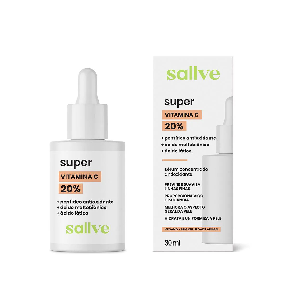 Sérum Facial Super Vitamina C 20% Sallve 30Ml | DrogaRaia (BR)