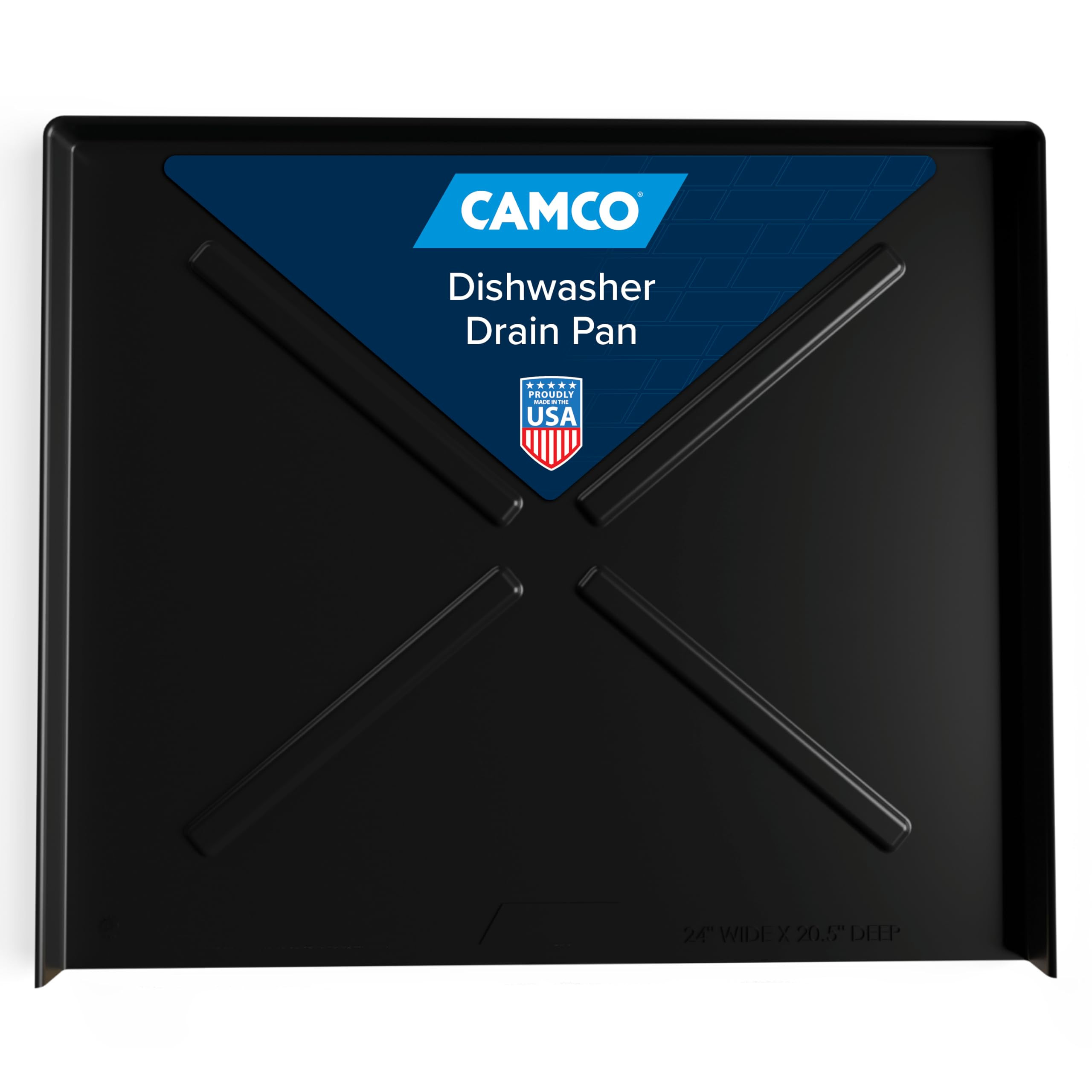 Camco Dishwasher Drain Pan - Protects Floors, Cabinets, Walls & Features Front Opening for Easy Leak Detection - Crafted of Heavy-Duty Polymer - 24” x 20-1/2” (20602) | Amazon (US)